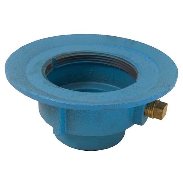 2in. Code Blue No Hub Slab Drain Body with 7in. Pan and 3-1/2in. Spud Size - 3-3/8in. Height